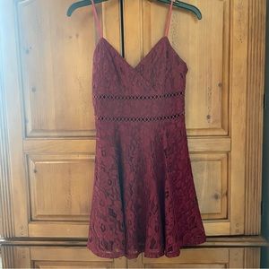 Francesca Maroon Cocktail Dress